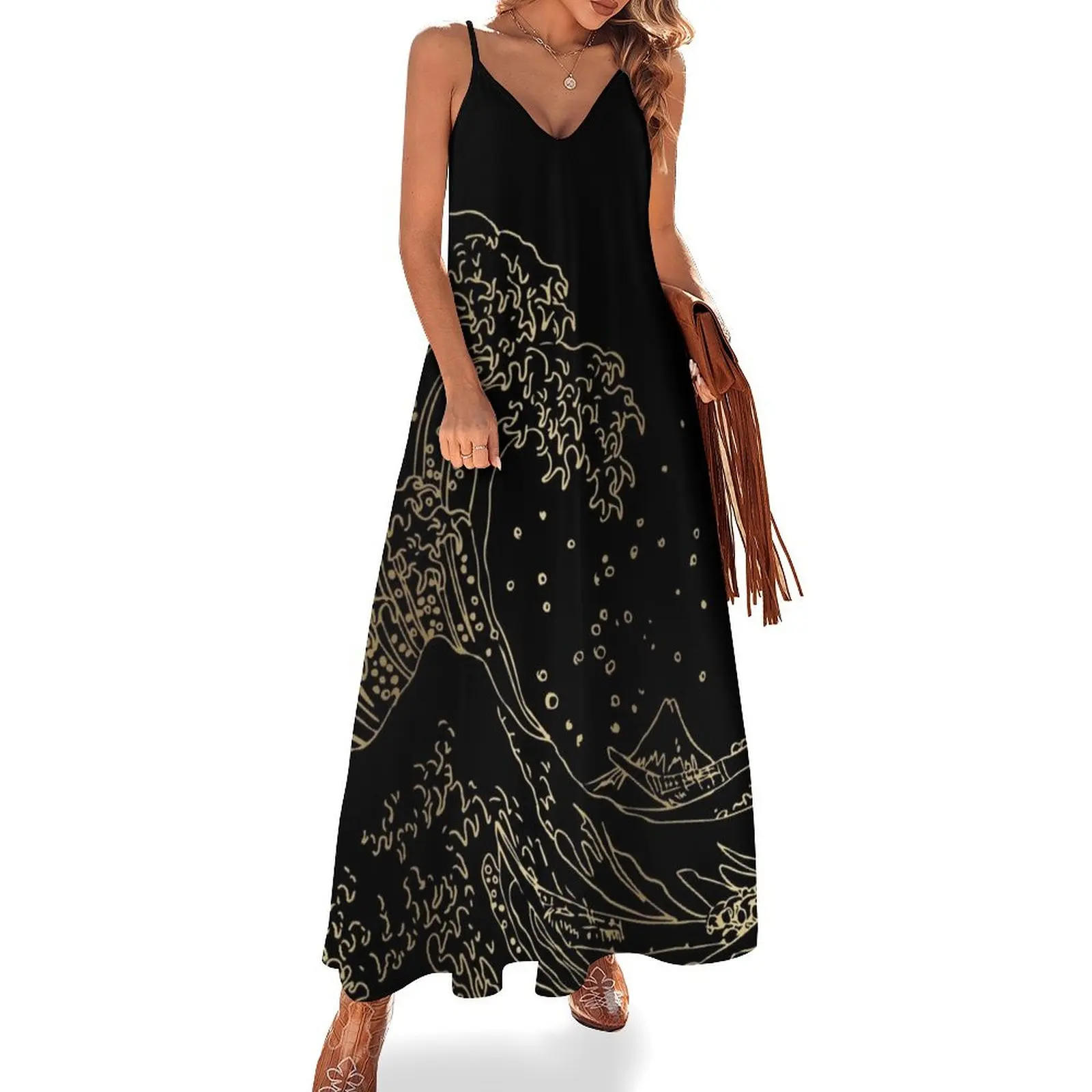 Great Wave Gold Sleeveless Dress dresses for woman luxury dresses dresses ladies 2024 summer Female clothing
Great Wave Gold Sleeveless Dress dresses for woman luxury dresses dresses ladies 2024 summer Female clothing