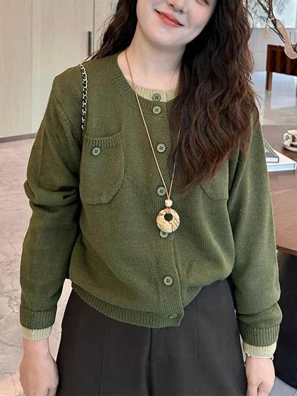 Slimming Large Size Short Person Spring New Style 2026 Korean Version Fashionable Knitted Sweater Long Sleeve round Neck Fake...
Slimming Large Size Short Person Spring New Style 2026 Korean Version Fashionable Knitted Sweater Long Sleeve round Neck Fake...