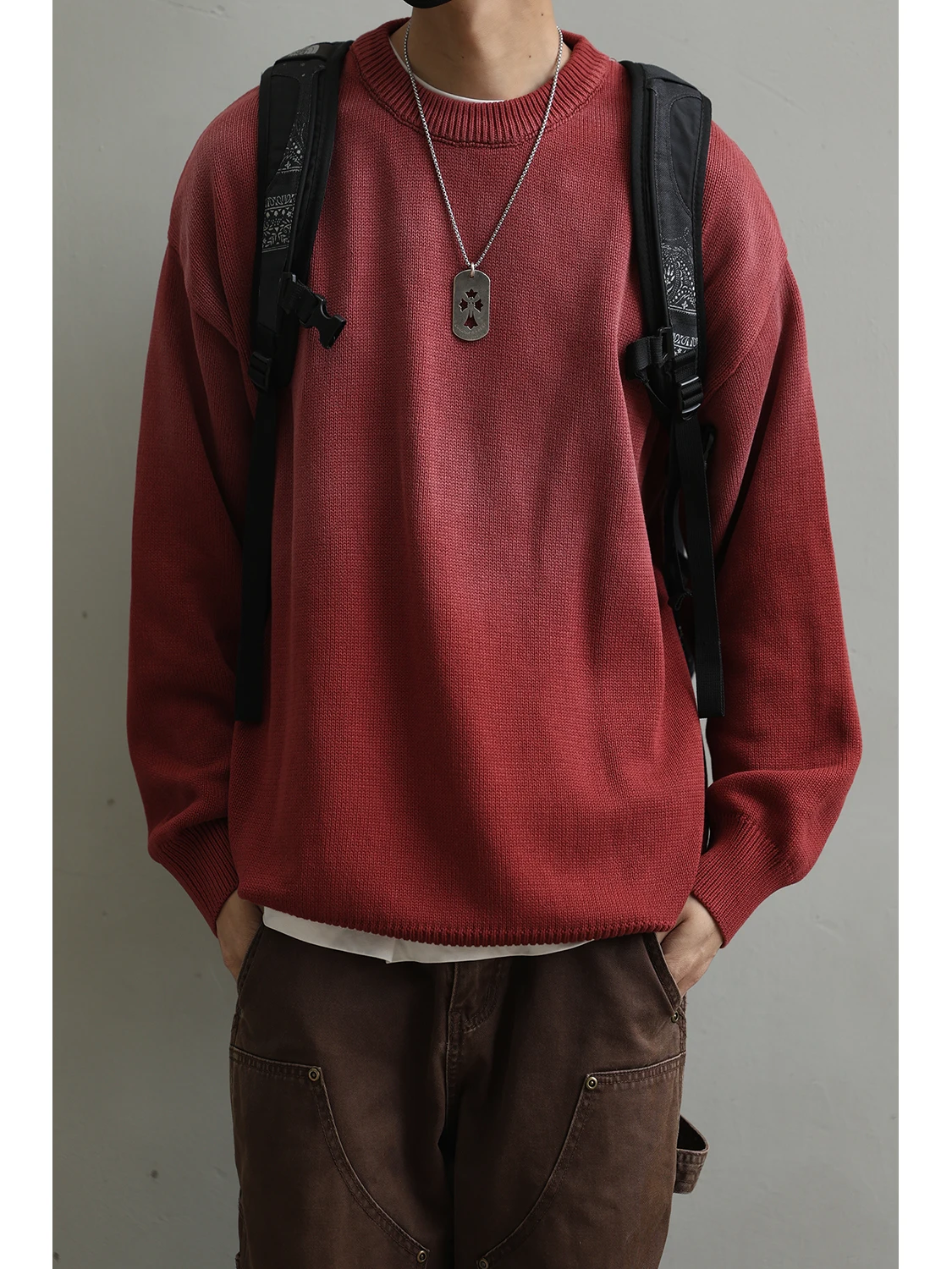 Red round Ne Sweater Casual Sle for Men Inner Wear Knitted Top Loose Fit Cotton Long Sve Autumn Season Thiened Youthful
Red round Ne Sweater Casual Sle for Men Inner Wear Knitted Top Loose Fit Cotton Long Sve Autumn Season Thiened Youthful