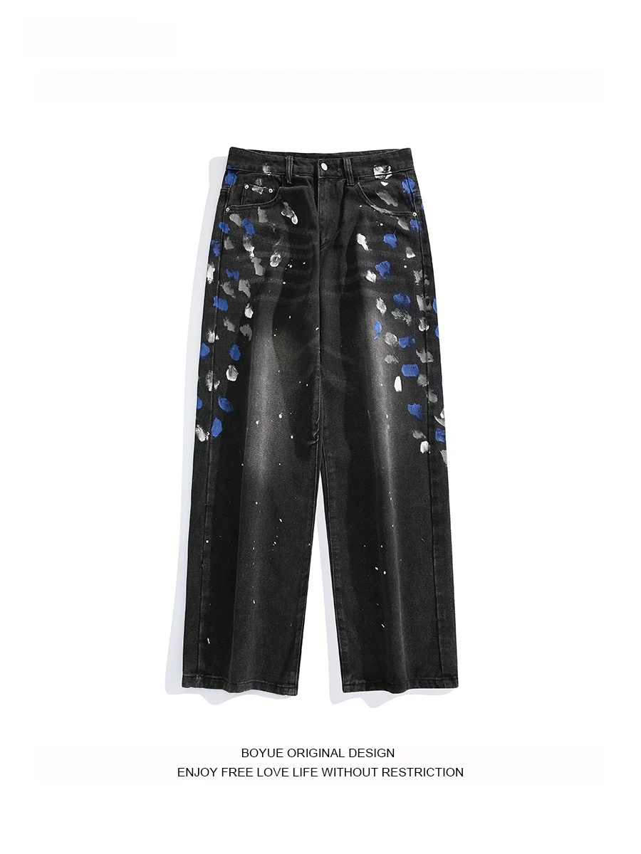 Boyue Korean Design fiti Paint Splatter Hip Hop Personali Floor-Length Trendy Men's Jeans Long Pants Straight Leg Fit
Boyue Korean Design fiti Paint Splatter Hip Hop Personali Floor-Length Trendy Men's Jeans Long Pants Straight Leg Fit