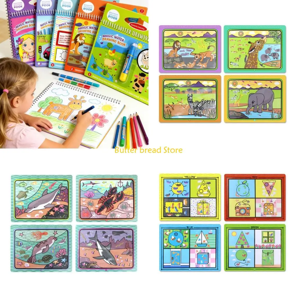 W89C Children Water Painting Book with Refillable Water Pen Reusable Magical Water Drawing Book for Home School and Travel
W89C Children Water Painting Book with Refillable Water Pen Reusable Magical Water Drawing Book for Home School and Travel