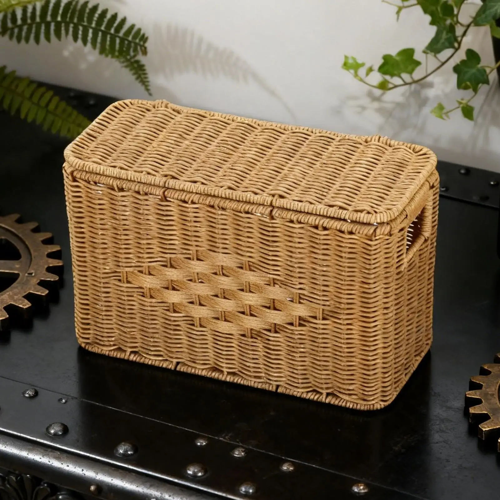 Slim Storage Basket with Lid Dustproof Tall Slim Woven Home Storage Bin Basket for Dorm Office Apartment Bedroom Living Room
Slim Storage Basket with Lid Dustproof Tall Slim Woven Home Storage Bin Basket for Dorm Office Apartment Bedroom Living Room