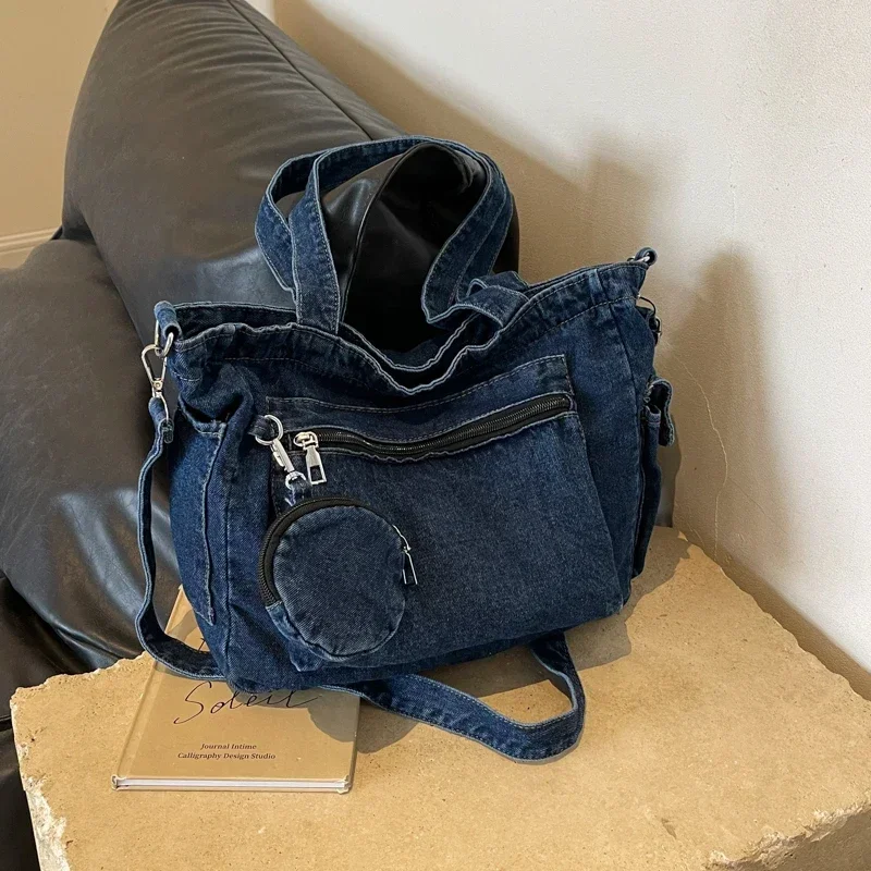 Denim Zipper Sewing Shoulder Bags Casual Thread Ladies Bags on Sale 2025 Brand Solid Color Simplicity Youth Women's Handbags
Denim Zipper Sewing Shoulder Bags Casual Thread Ladies Bags on Sale 2025 Brand Solid Color Simplicity Youth Women's Handbags
