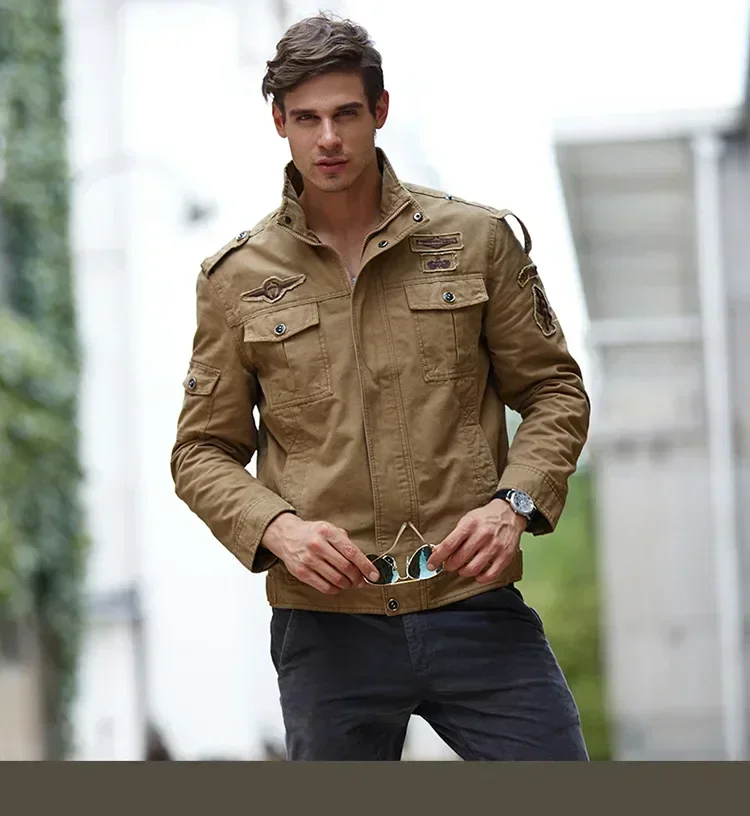 European and American Men's Casual Jacket. Spring and Autumn Style. Men's Zipper Jacket. Military Jacket. Large Size Coat. M-6XL
European and American Men's Casual Jacket. Spring and Autumn Style. Men's Zipper Jacket. Military Jacket. Large Size Coat. M-6XL