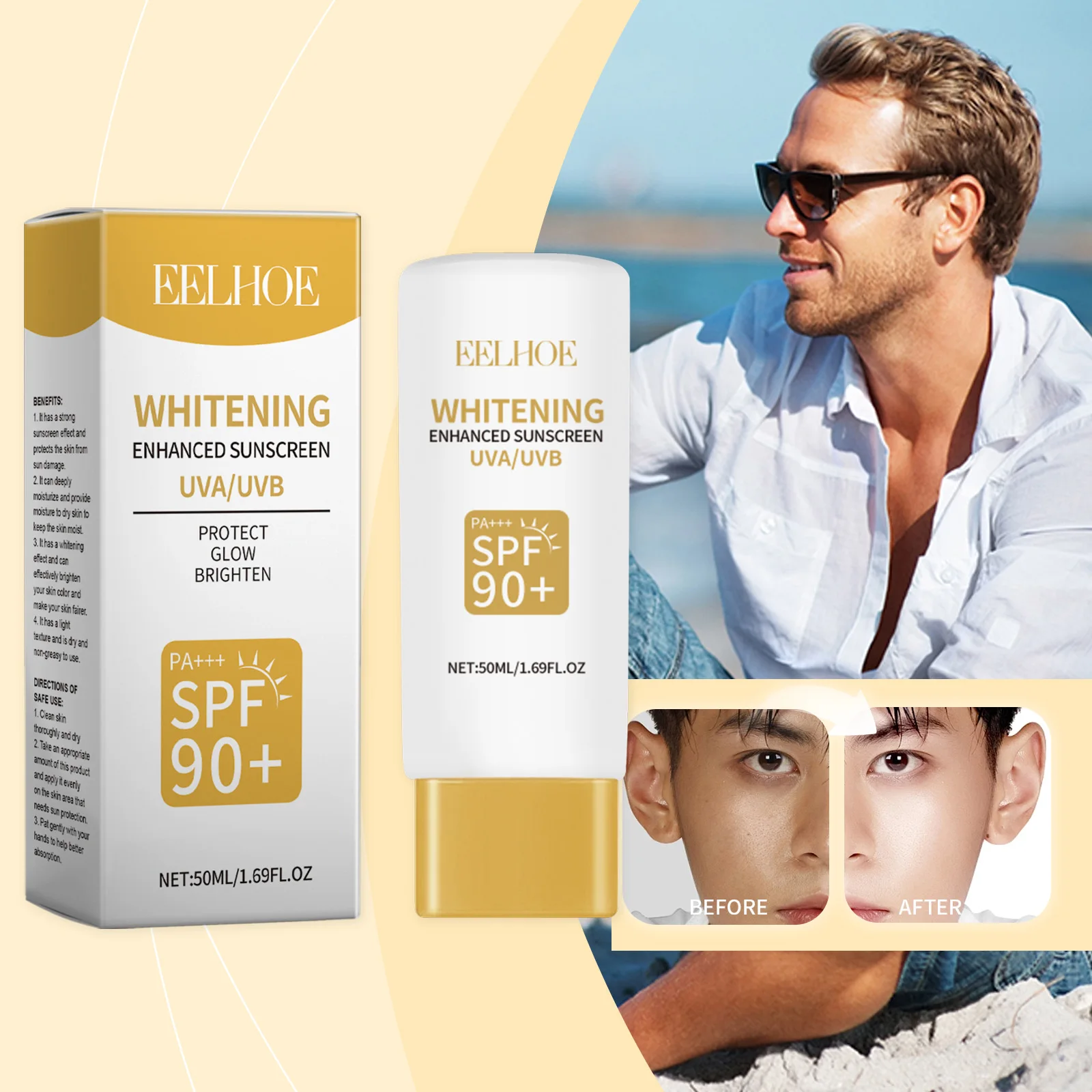 Осветляющий кожу УФ-защитный крем SPF50+ Летний водонепроницаемый солнцезащитный крем для лица и тела Питательная отделка Солнцезащитный крем для улицы Анти-Danggaing
Осветляющий кожу УФ-защитный крем SPF50+ Летний водонепроницаемый солнцезащитный крем для лица и тела Питательная отделка Солнцезащитный крем для улицы Анти-Danggaing