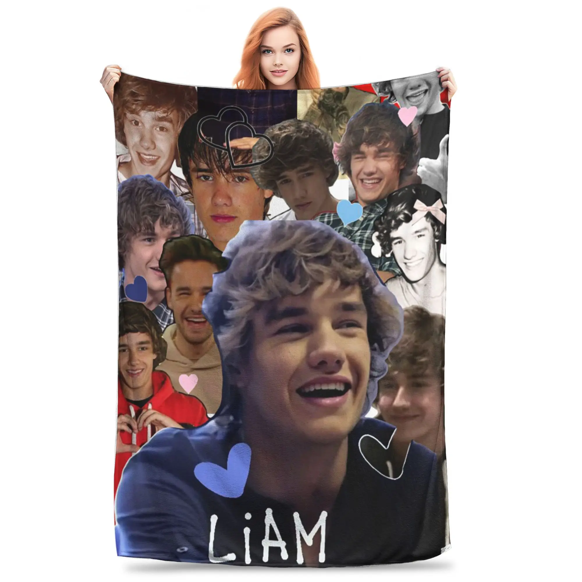 Flannel Throw Blanket Liam Payne Photo Collage Warm Plush Blankets Soft Bedspread for Bed Living room Home Travel Sofa
Flannel Throw Blanket Liam Payne Photo Collage Warm Plush Blankets Soft Bedspread for Bed Living room Home Travel Sofa
