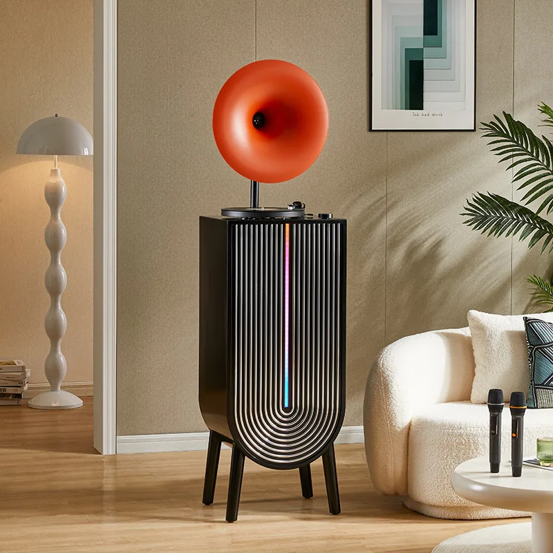 Smart knob screen phonograph bluetooth speaker bass band breathing light vinyl
Smart knob screen phonograph bluetooth speaker bass band breathing light vinyl