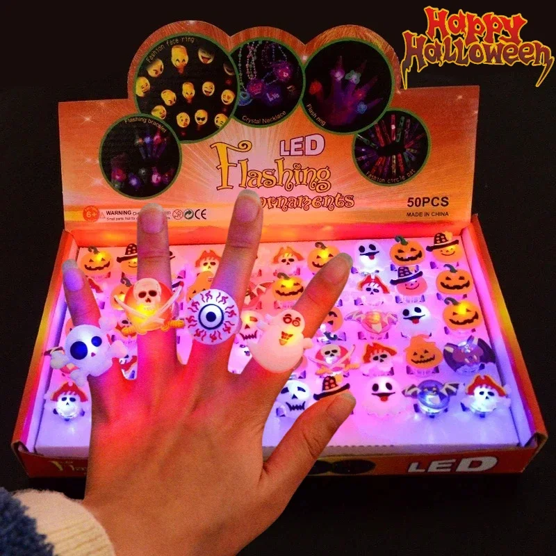 Children's Halloween LED Flash Rings Luminous Pumpkin Ghost Eye Creative Cute DIY Decorations Finger Ring for Party Accessories
Children's Halloween LED Flash Rings Luminous Pumpkin Ghost Eye Creative Cute DIY Decorations Finger Ring for Party Accessories