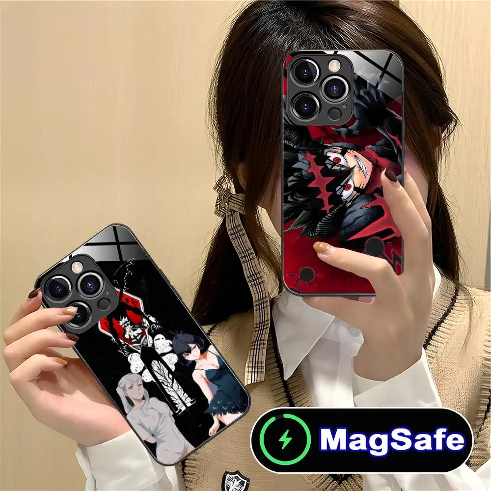 Чехол для мобильного телефона Black Clover Asta для iPhone 16, 15, 14, 13, 12, 11 Pro Max Plus Mini MagSafe, защитный чехол стеклянного цвета 
Чехол для мобильного телефона Black Clover Asta для iPhone 16, 15, 14, 13, 12, 11 Pro Max Plus Mini MagSafe, защитный чехол стеклянного цвета