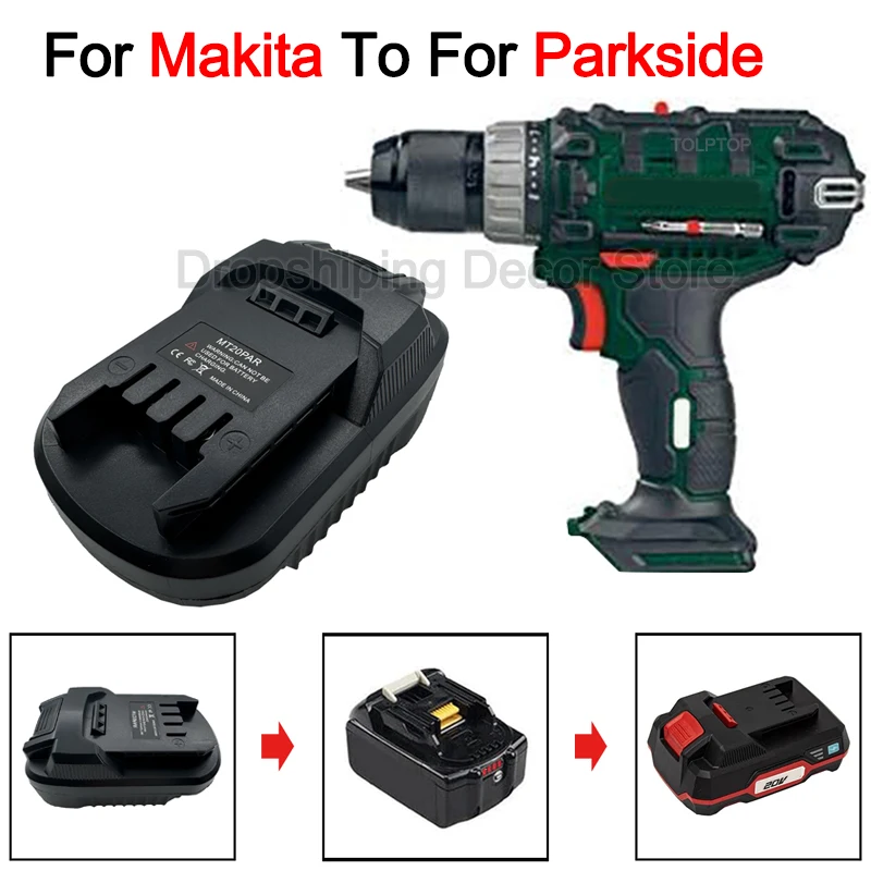 Battery Adapter Converter For Makita 18V Li-ion Battery Convert to for Parkside X20V Lithium Battery Power Tools Cordless
Battery Adapter Converter For Makita 18V Li-ion Battery Convert to for Parkside X20V Lithium Battery Power Tools Cordless