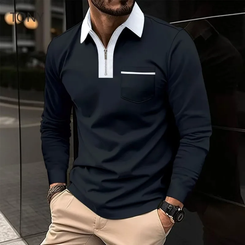 TONY Spring and Autumn Lapel Zipper Shirt Gym T-shirt Man Cotton Men's T-shirts Designer Clothes Sports Luxury Boyfriend Gift
TONY Spring and Autumn Lapel Zipper Shirt Gym T-shirt Man Cotton Men's T-shirts Designer Clothes Sports Luxury Boyfriend Gift
