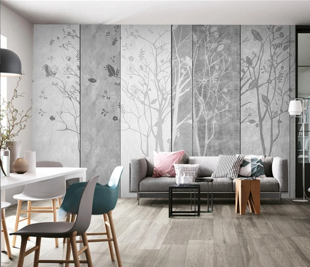 Custom size mural Nordic retro abstract black and white tree line texture geometric TV background wall painting 3d wallpaper
Custom size mural Nordic retro abstract black and white tree line texture geometric TV background wall painting 3d wallpaper