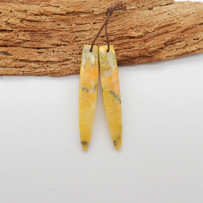 Natural Gemstone Bumble Bee Stone Earring Beads Handmade Fashion Jewelry Women Earrings Accessories Ideal Gift 50x9x4mm 6.3g
Natural Gemstone Bumble Bee Stone Earring Beads Handmade Fashion Jewelry Women Earrings Accessories Ideal Gift 50x9x4mm 6.3g