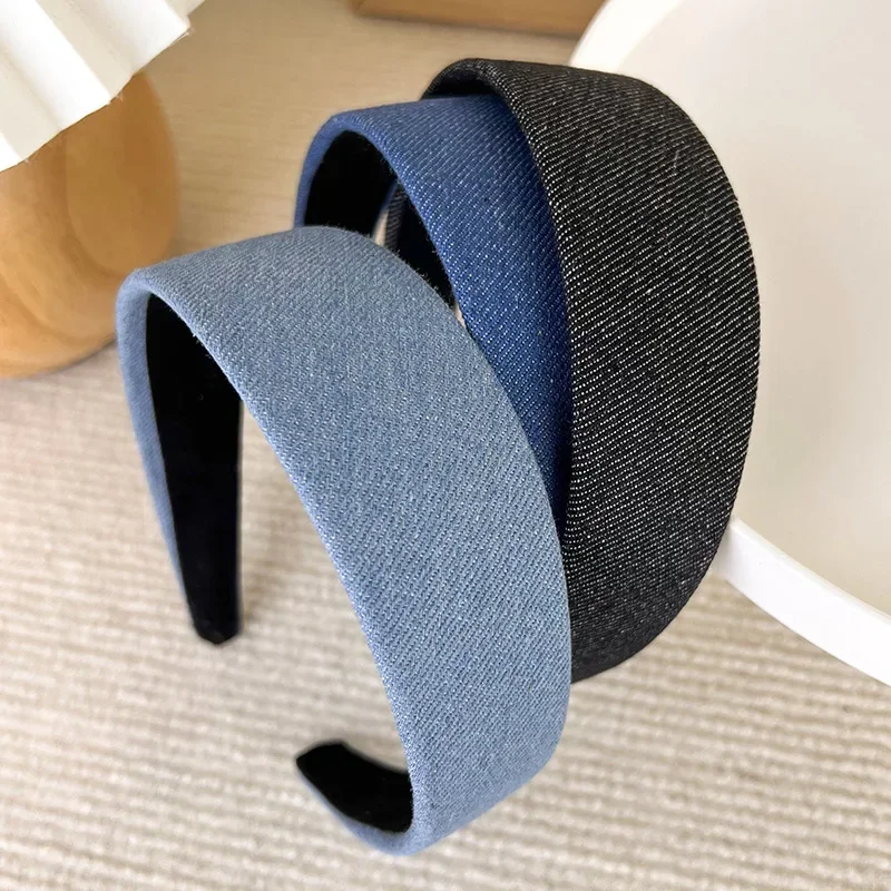 Blue Denim Headband Solid Color Headbands for Women Wide Elegant Hair Hoop Headband Girls Hair Accessories Headwear Headdress
Blue Denim Headband Solid Color Headbands for Women Wide Elegant Hair Hoop Headband Girls Hair Accessories Headwear Headdress