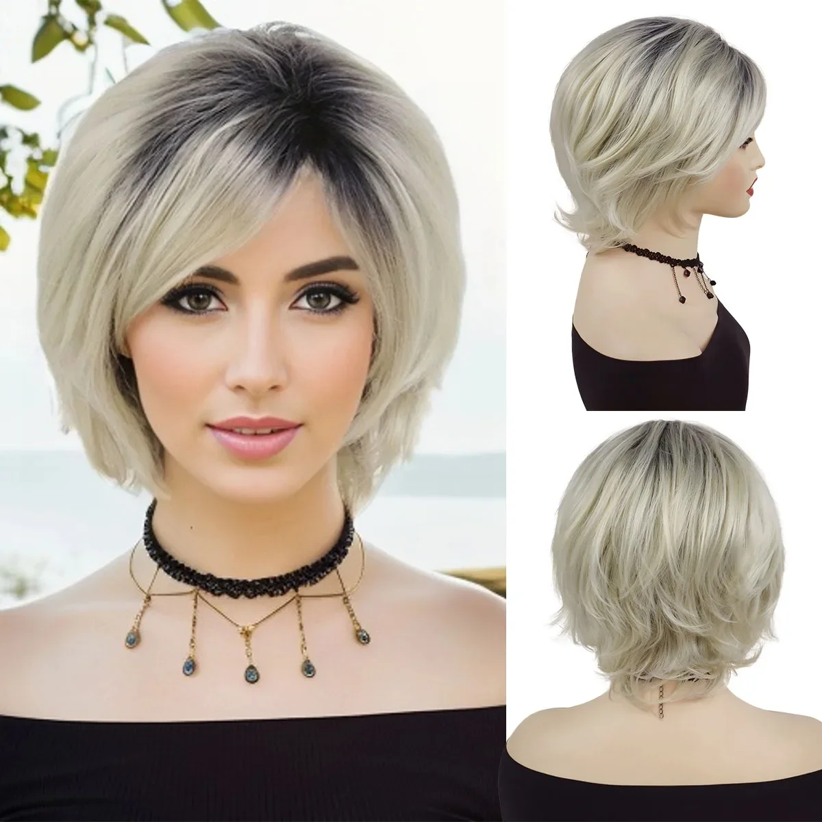 Short Blonde Wigs Women Synthetic Hair Bob Wig with Side Bangs Natural Hairstyles Mommy Wigs Gifts Soft Ombre Blonde Color Daily
Short Blonde Wigs Women Synthetic Hair Bob Wig with Side Bangs Natural Hairstyles Mommy Wigs Gifts Soft Ombre Blonde Color Daily