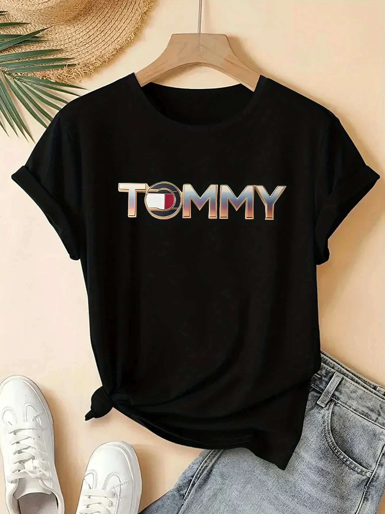 Neck Short Sleeve Polyester Blend - All-Season Comfort WomenS Graphic Print T-Shirt - Casual Crew Casual Streetwear Tops Tees
Neck Short Sleeve Polyester Blend - All-Season Comfort WomenS Graphic Print T-Shirt - Casual Crew Casual Streetwear Tops Tees