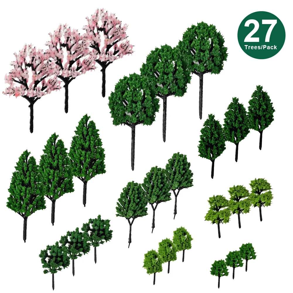 20/25/27Pcs Miniature Sand Table Model Trees Set Realistic Landscape Artificial Tree For Railway Train Farm Garden Accessories
20/25/27Pcs Miniature Sand Table Model Trees Set Realistic Landscape Artificial Tree For Railway Train Farm Garden Accessories