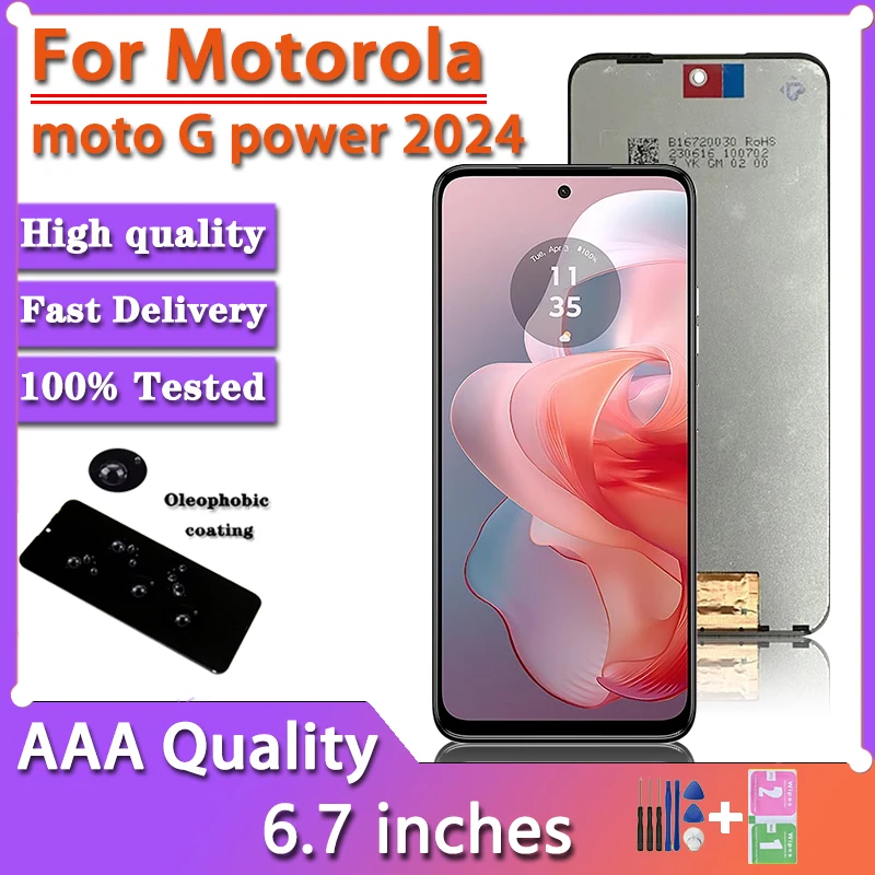 6.7“ AAA+ For Motorola Moto G Power (2024) LCD Display Touch Screen Panel Digitizer Assembly G Power 2024 Screen Replacement
6.7“ AAA+ For Motorola Moto G Power (2024) LCD Display Touch Screen Panel Digitizer Assembly G Power 2024 Screen Replacement