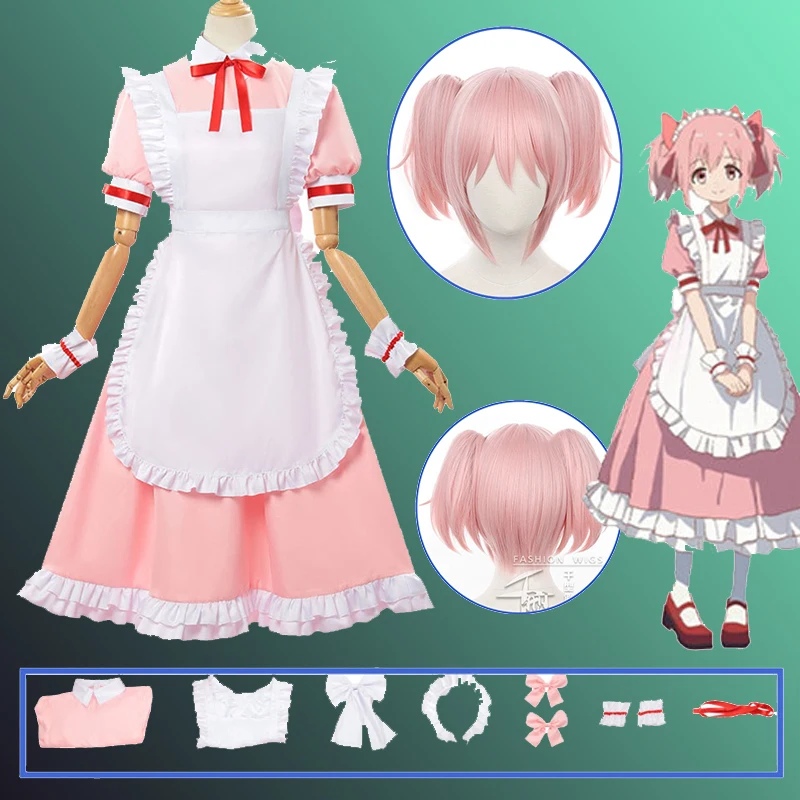 Аниме Madoka Magica Girl Kaname Madoka Косплей Костюм Kaname Cute Maid Pink Dress Wig Suit Party Play Role New Outfit for Woman
Аниме Madoka Magica Girl Kaname Madoka Косплей Костюм Kaname Cute Maid Pink Dress Wig Suit Party Play Role New Outfit for Woman