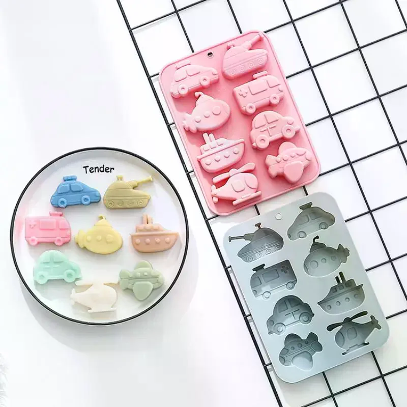 8 Cavity Transportation Theme Silicone Molds Car Airplane Ship Shaped Candy Mold Candy Chocolate Baking Accessories
8 Cavity Transportation Theme Silicone Molds Car Airplane Ship Shaped Candy Mold Candy Chocolate Baking Accessories