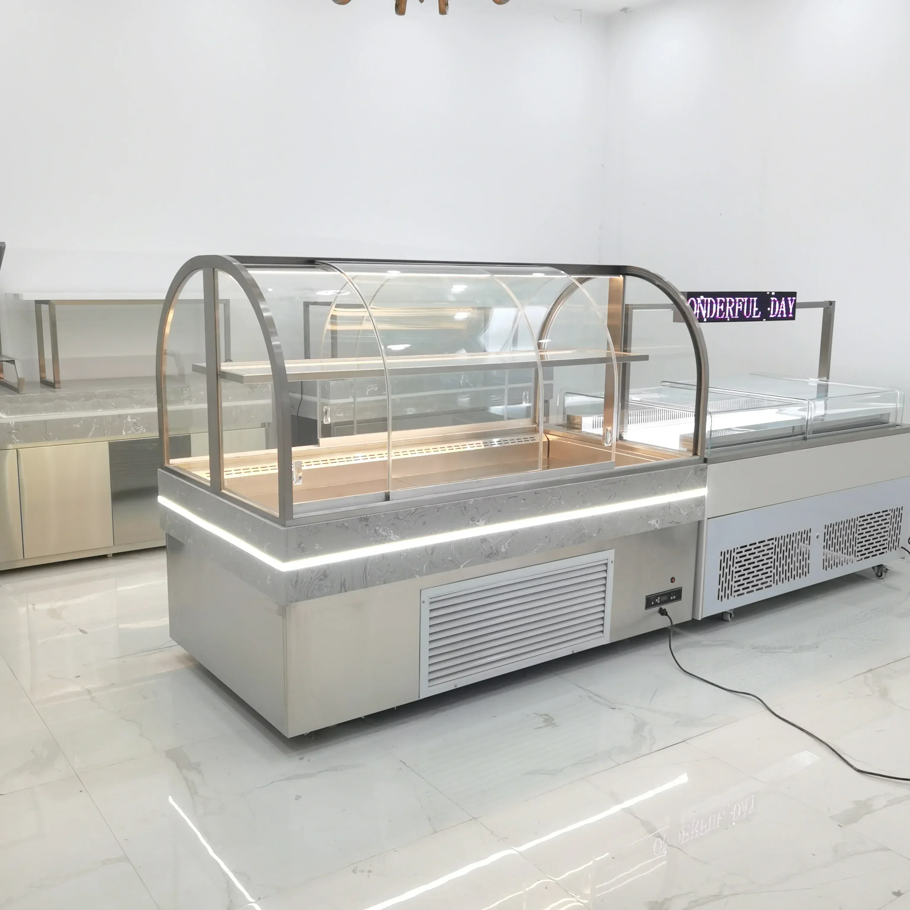 B Stainless Steel Titanium Plated Bread Cabinet Refrigeration Zhongdao Sandwich Cabinet Cake Model West Point Cabinet
B Stainless Steel Titanium Plated Bread Cabinet Refrigeration Zhongdao Sandwich Cabinet Cake Model West Point Cabinet