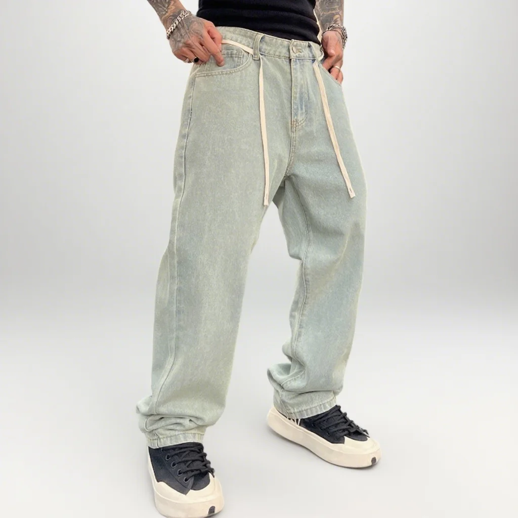 Men's Straight Retro Jeans Soft Cotton Casual Pants Personality High Quality Men Korean Fashion Loose Jeans Baggy Pants for Man
Men's Straight Retro Jeans Soft Cotton Casual Pants Personality High Quality Men Korean Fashion Loose Jeans Baggy Pants for Man