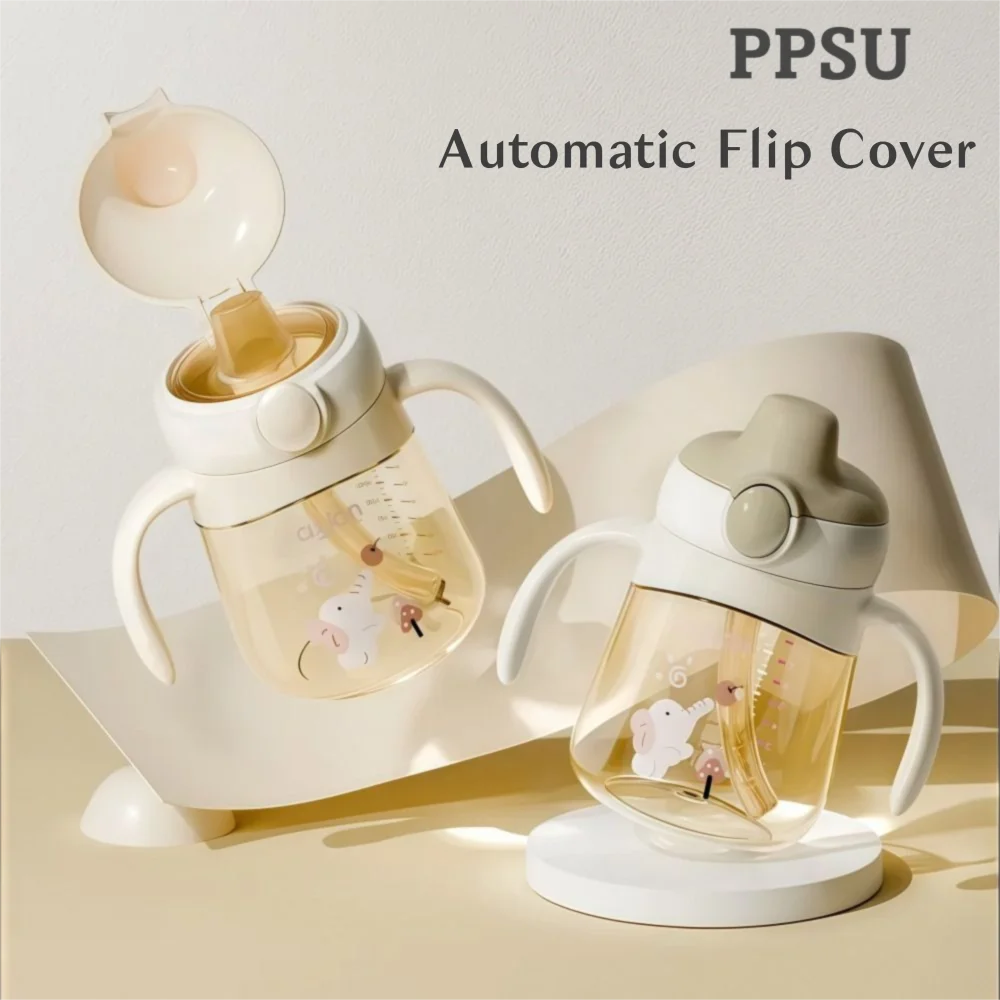 High Quality PPSU Baby Sippy Cup No BPA Automatic Flip Cover Straw Cup 270ml with Handle Drinking Training Cup For Aged 6 Months
High Quality PPSU Baby Sippy Cup No BPA Automatic Flip Cover Straw Cup 270ml with Handle Drinking Training Cup For Aged 6 Months