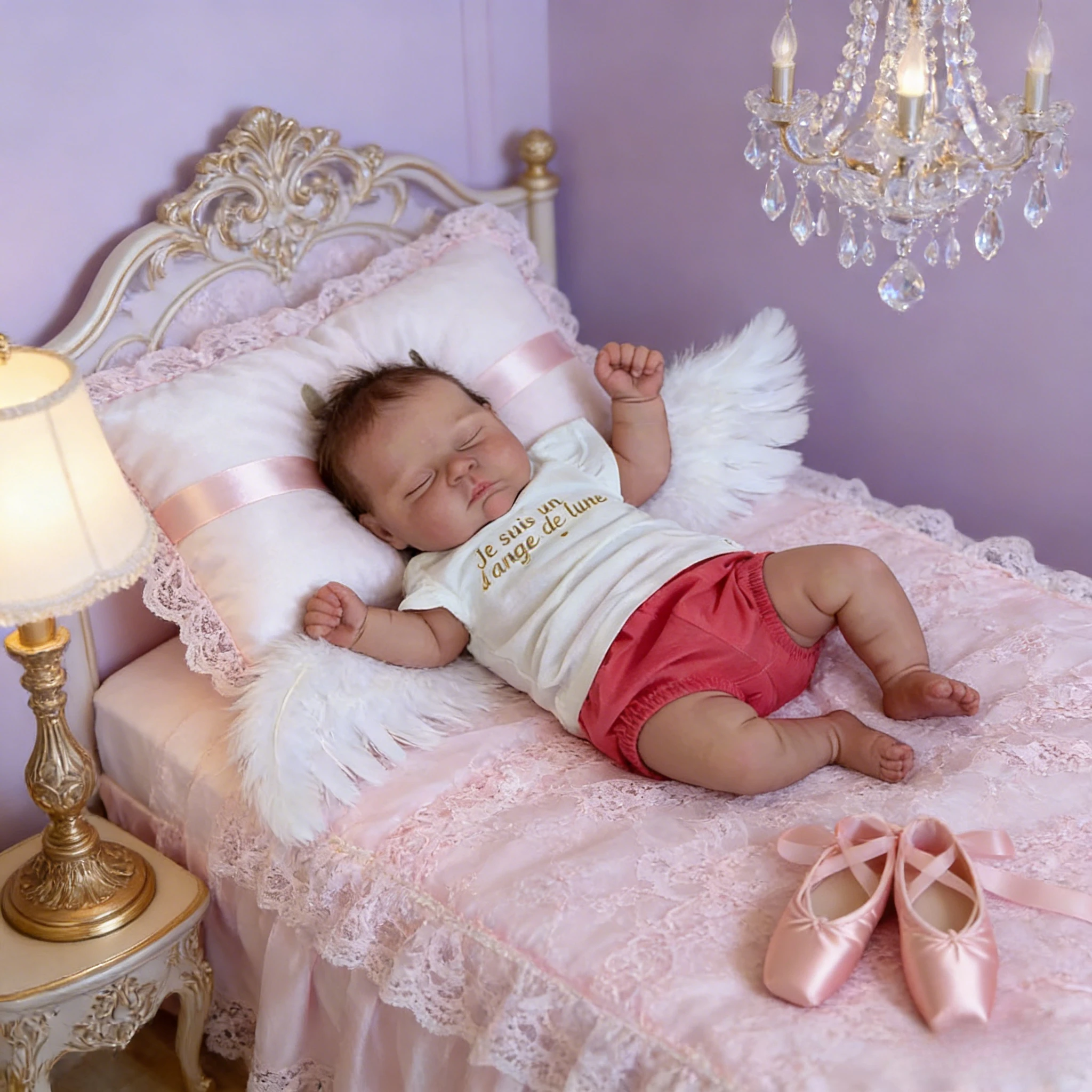 48cm Ivita Reborn Baby Doll Peaches Closed Eyes, Rooted Hair, Lifelike 3D Painted Skin, Silicone Art Collection Toy
48cm Ivita Reborn Baby Doll Peaches Closed Eyes, Rooted Hair, Lifelike 3D Painted Skin, Silicone Art Collection Toy