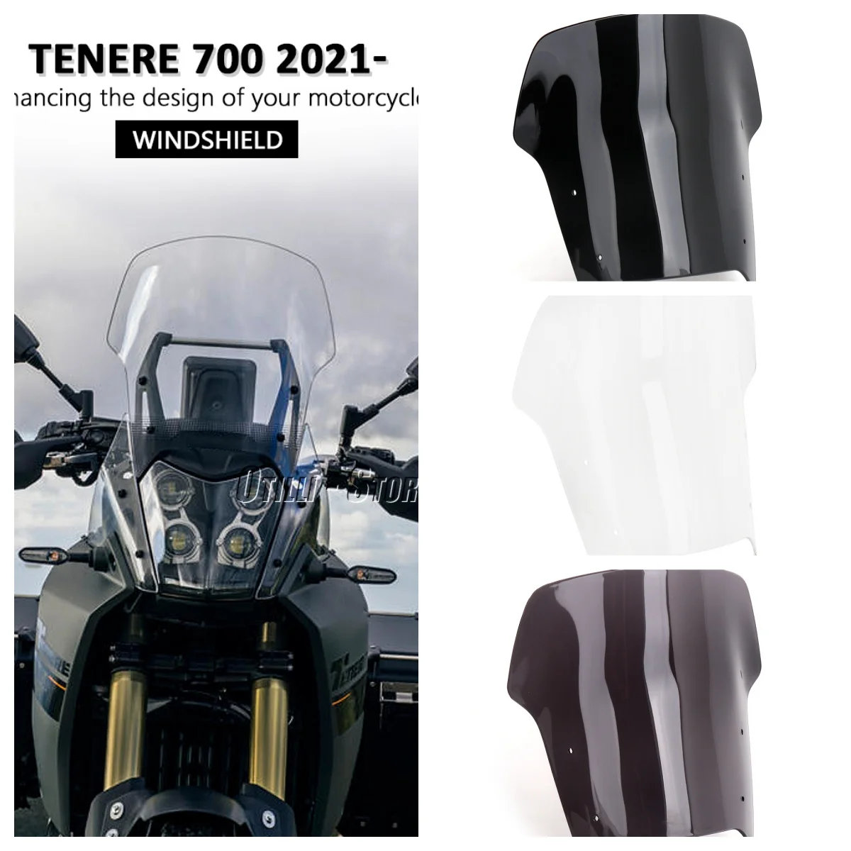 For Yamaha Tenere700 TENERE 700 2021-2024 Motorcycle Acrylic Windshield Wind Deflector Windscreen Kit
For Yamaha Tenere700 TENERE 700 2021-2024 Motorcycle Acrylic Windshield Wind Deflector Windscreen Kit