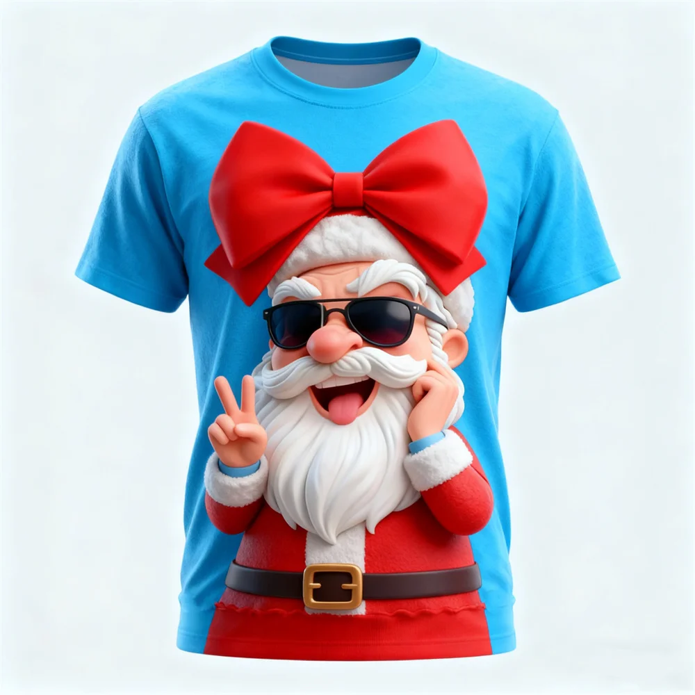 Забавная футболка с рисунком Санта-Клауса для мужчин и женщин, повседневные футболки с 3D принтом на Рождество, свободные топы с круглым вырезом и короткими рукавами
Забавная футболка с рисунком Санта-Клауса для мужчин и женщин, повседневные футболки с 3D принтом на Рождество, свободные топы с круглым вырезом и короткими рукавами