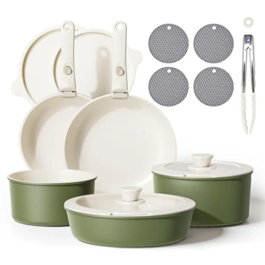 Detachable Cookware - Stackable Induction With Removable Hles Dishwasher Safe - For RV Camping Oven and Stovetop Use 5 Pieces
Detachable Cookware - Stackable Induction With Removable Hles Dishwasher Safe - For RV Camping Oven and Stovetop Use 5 Pieces