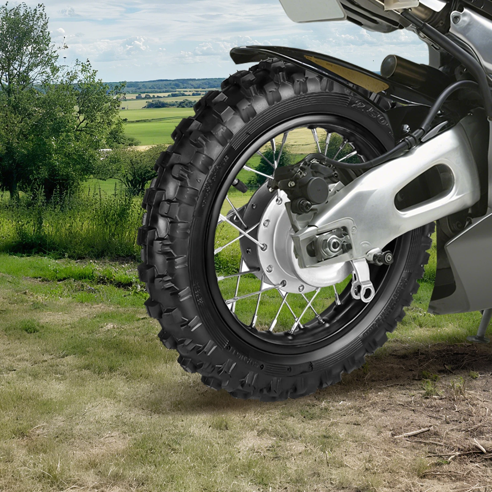 Надувная шина 2,5x10 дюймов для большинства мотоциклов 50-110 куб. см, грузоподъемность 255 фунтов, черный прочный комплект внедорожных шин для мотоциклов
Надувная шина 2,5x10 дюймов для большинства мотоциклов 50-110 куб. см, грузоподъемность 255 фунтов, черный прочный комплект внедорожных шин для мотоциклов