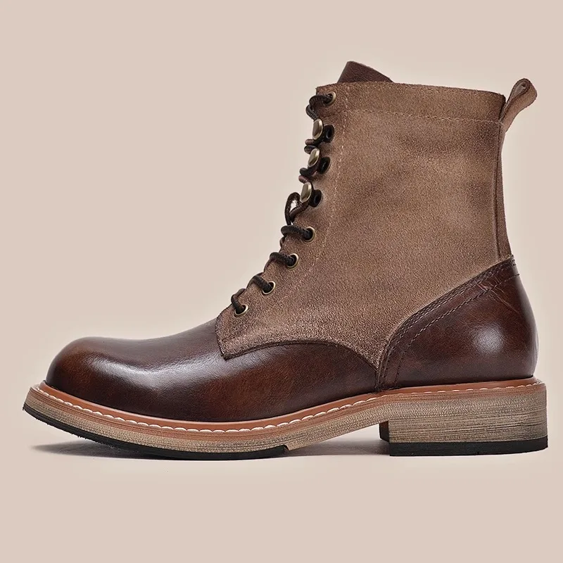 Motorcycle Protective Boots Martin Boots with Plush Leather British Style Retro American Style Work Clothes Motorcycle Boots
Motorcycle Protective Boots Martin Boots with Plush Leather British Style Retro American Style Work Clothes Motorcycle Boots