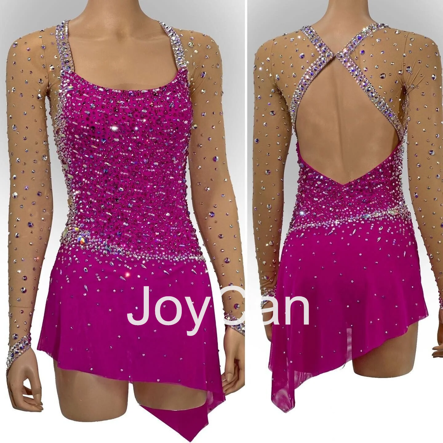 Платье для катания на коньках JoyCan Ice, розовое эластичное Сетчатое платье из спандекса для девушек, танцевальная одежда на заказ
Платье для катания на коньках JoyCan Ice, розовое эластичное Сетчатое платье из спандекса для девушек, танцевальная одежда на заказ