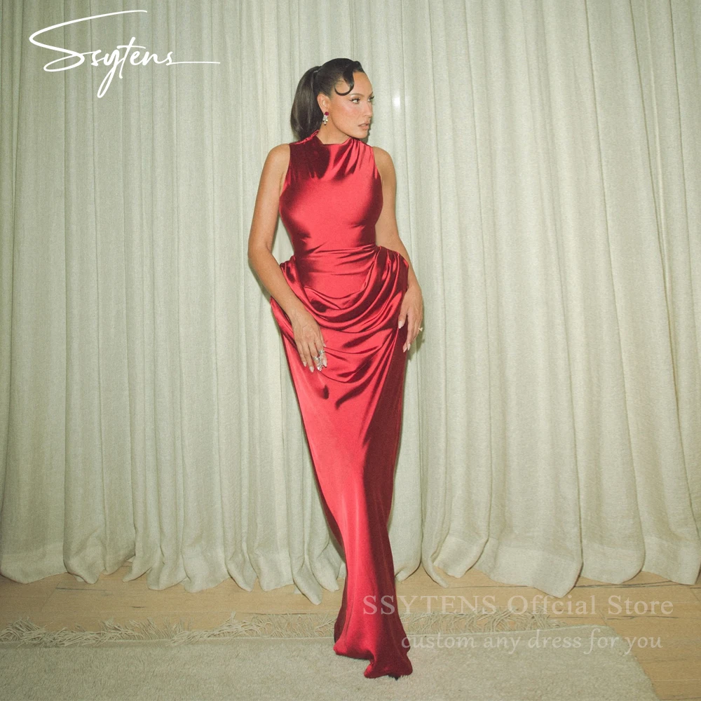 SSYTENS Elegant Red Satin Robes De Soirée Mermaid Prom Dresses Sleeveless Long Wedding Party Evening Dresses Woman Customized
SSYTENS Elegant Red Satin Robes De Soirée Mermaid Prom Dresses Sleeveless Long Wedding Party Evening Dresses Woman Customized