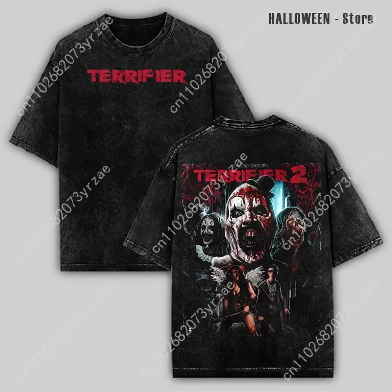 Футболка в стиле ретро Terrifier 2, мужская и женская винтажная футболка высокого качества, хлопковая модная футболка с короткими рукавами, мягкие дышащие топы
Футболка в стиле ретро Terrifier 2, мужская и женская винтажная футболка высокого качества, хлопковая модная футболка с короткими рукавами, мягкие дышащие топы