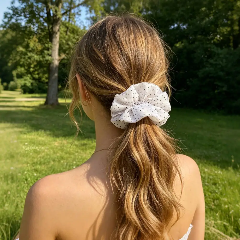 Hair Tie Dot Print Double-Layer Design Ponytail Half-Tied Hair Rope High Elasticity Ponytail Holder Commuting Hair Accessory
Hair Tie Dot Print Double-Layer Design Ponytail Half-Tied Hair Rope High Elasticity Ponytail Holder Commuting Hair Accessory