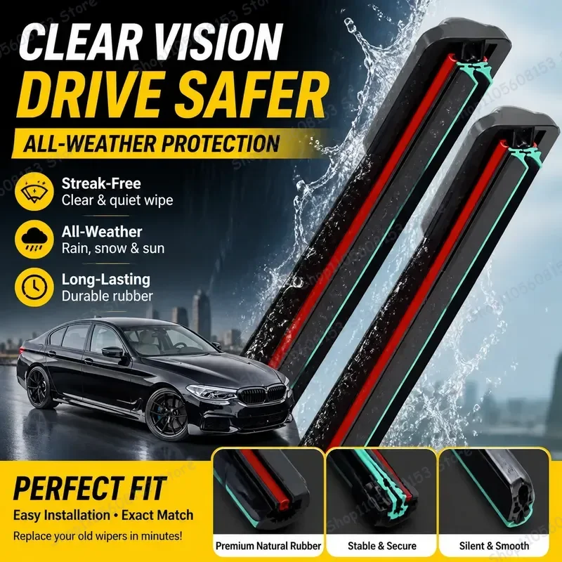 For BMW 5 Series E60 E61 F10 F11 F07 G30 G31 M5 GT 518 525 530 540d Front Windshield Wiper Blades Premium All Weather
For BMW 5 Series E60 E61 F10 F11 F07 G30 G31 M5 GT 518 525 530 540d Front Windshield Wiper Blades Premium All Weather