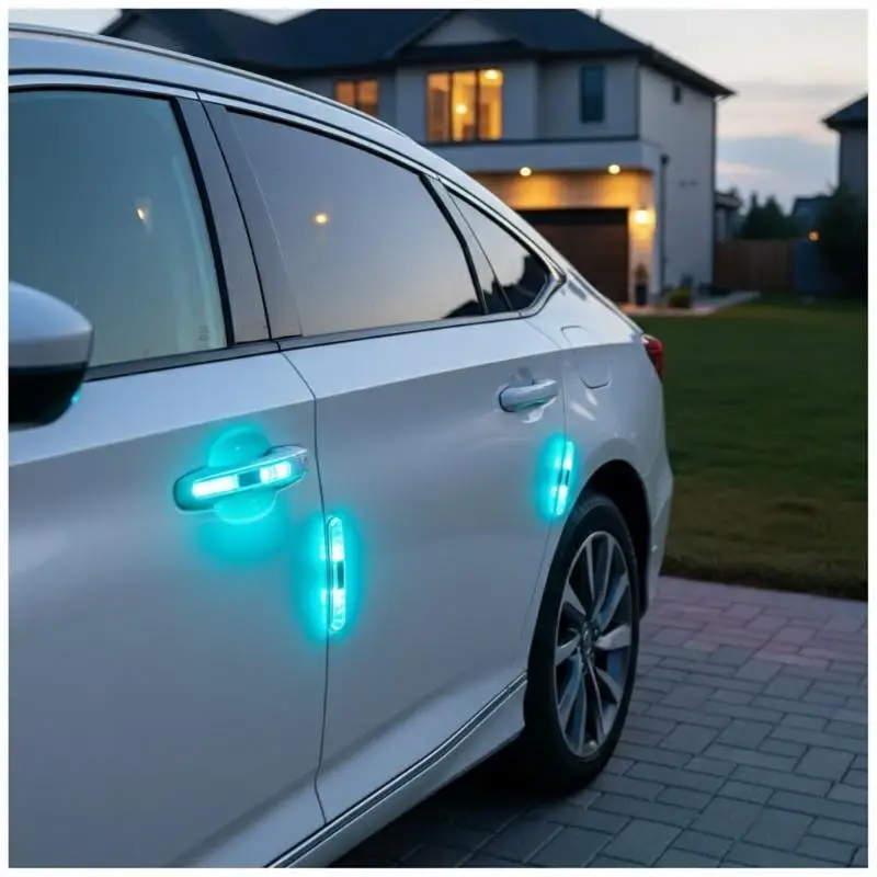 Solar LED Strobe Flash Light Car Anti-collision Warning Light Motorcycle Decorative Lamp Door Handle Anti-scratch Protector 1PC
Solar LED Strobe Flash Light Car Anti-collision Warning Light Motorcycle Decorative Lamp Door Handle Anti-scratch Protector 1PC