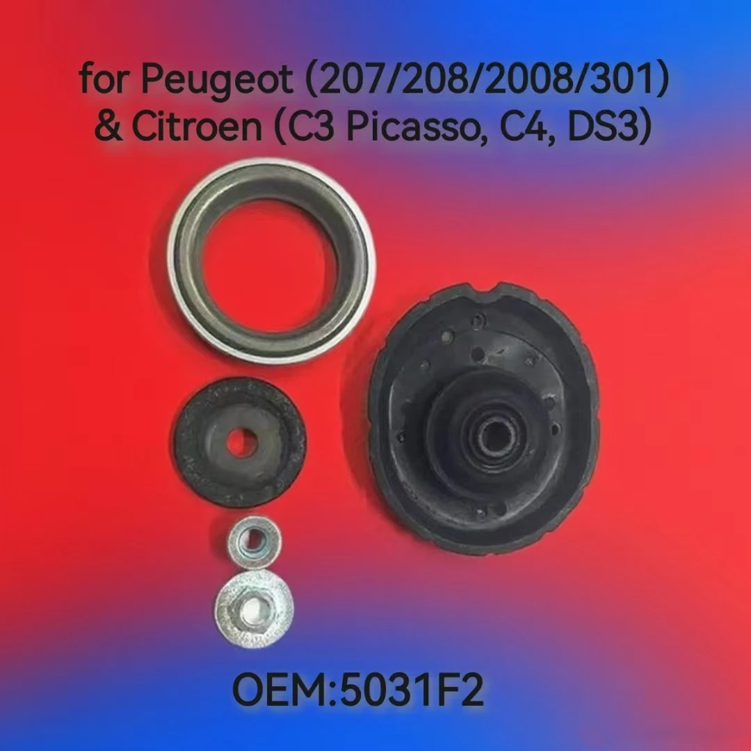 Front Suspension Strut Top Mount Shock Kit (5031F2, 503527) for Peugeot (207-2008/301) & Citroen (C3 Picasso, C4/DS3)
Front Suspension Strut Top Mount Shock Kit (5031F2, 503527) for Peugeot (207-2008/301) & Citroen (C3 Picasso, C4/DS3)