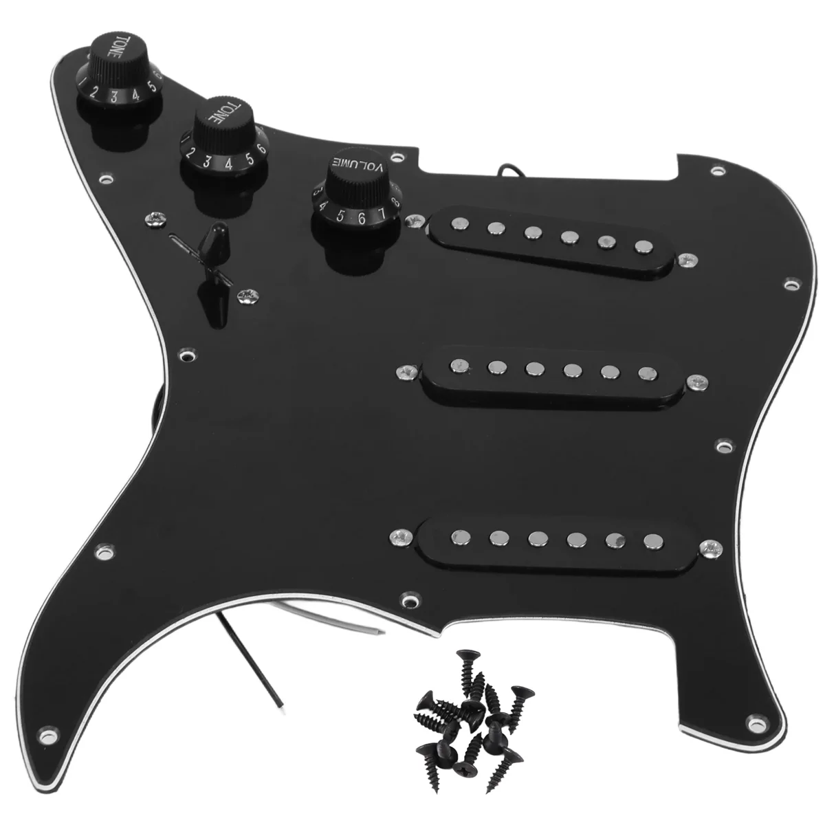 Single Coil SSS Electric Guitar Pickguard Pickup Loaded Prewired Scratch Plate 11 Holes 3Ply for ST SQ Guitar HOT
Single Coil SSS Electric Guitar Pickguard Pickup Loaded Prewired Scratch Plate 11 Holes 3Ply for ST SQ Guitar HOT