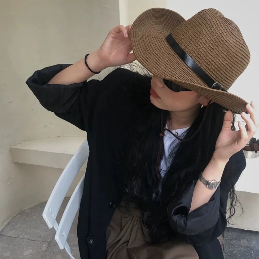 American Summer Western Cowboy Hat Wide Brim Foldable Straw Visor Hat Boho Outdoor Sun Protection Cap Unisex
American Summer Western Cowboy Hat Wide Brim Foldable Straw Visor Hat Boho Outdoor Sun Protection Cap Unisex