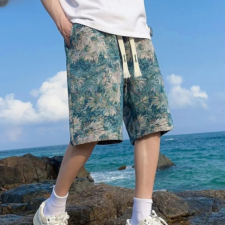Ice Silk Men's Shorts Summer Trendy Loose Straight Leg Cool Feeling Five-Point Flower Briefs Quick Dry Thin Beach Vacation Pants
Ice Silk Men's Shorts Summer Trendy Loose Straight Leg Cool Feeling Five-Point Flower Briefs Quick Dry Thin Beach Vacation Pants