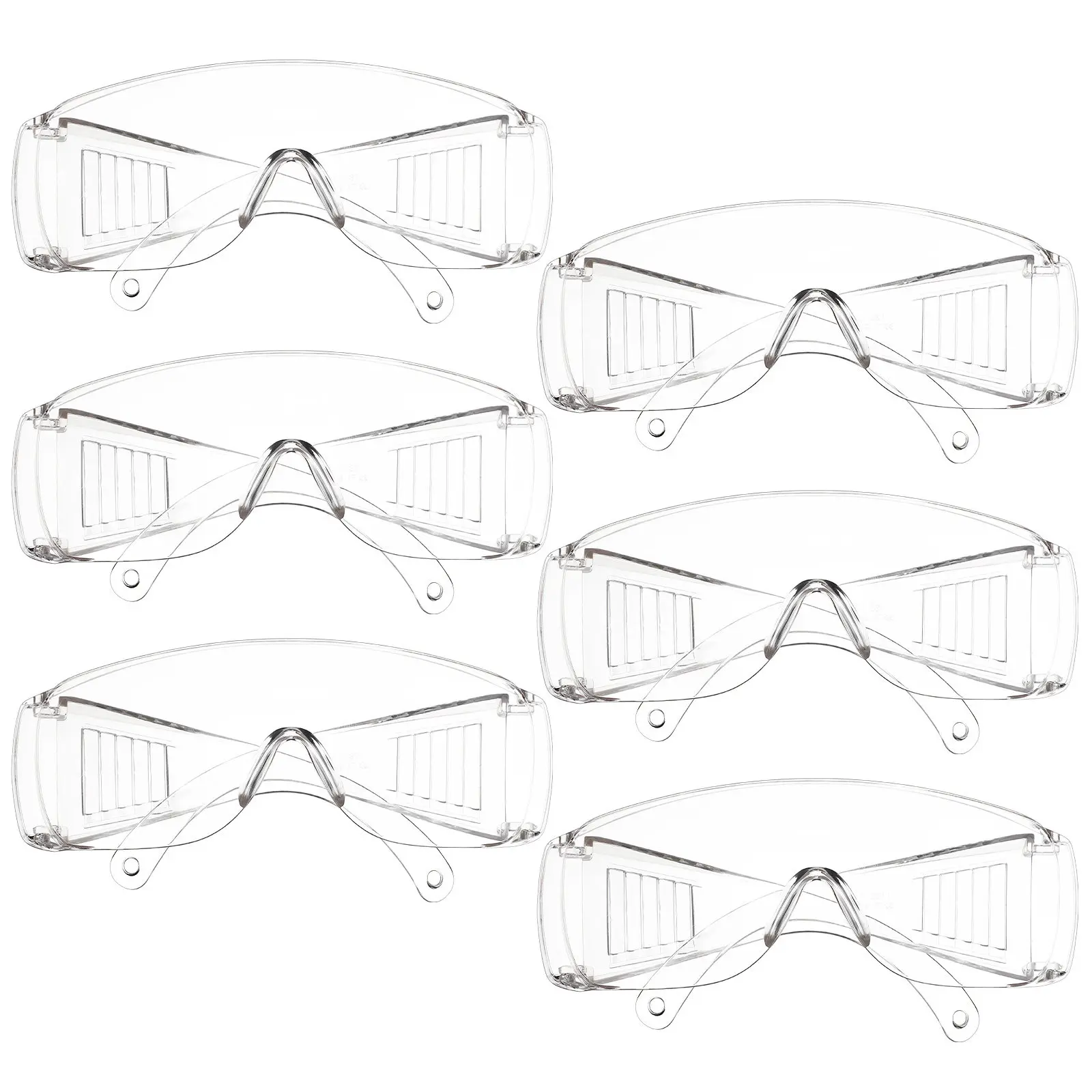 6Pairs Safety Glasses Over Glasses Compatible Clear Protective Eyewear Ventilated Louver Industrial Use Lightweight
6Pairs Safety Glasses Over Glasses Compatible Clear Protective Eyewear Ventilated Louver Industrial Use Lightweight