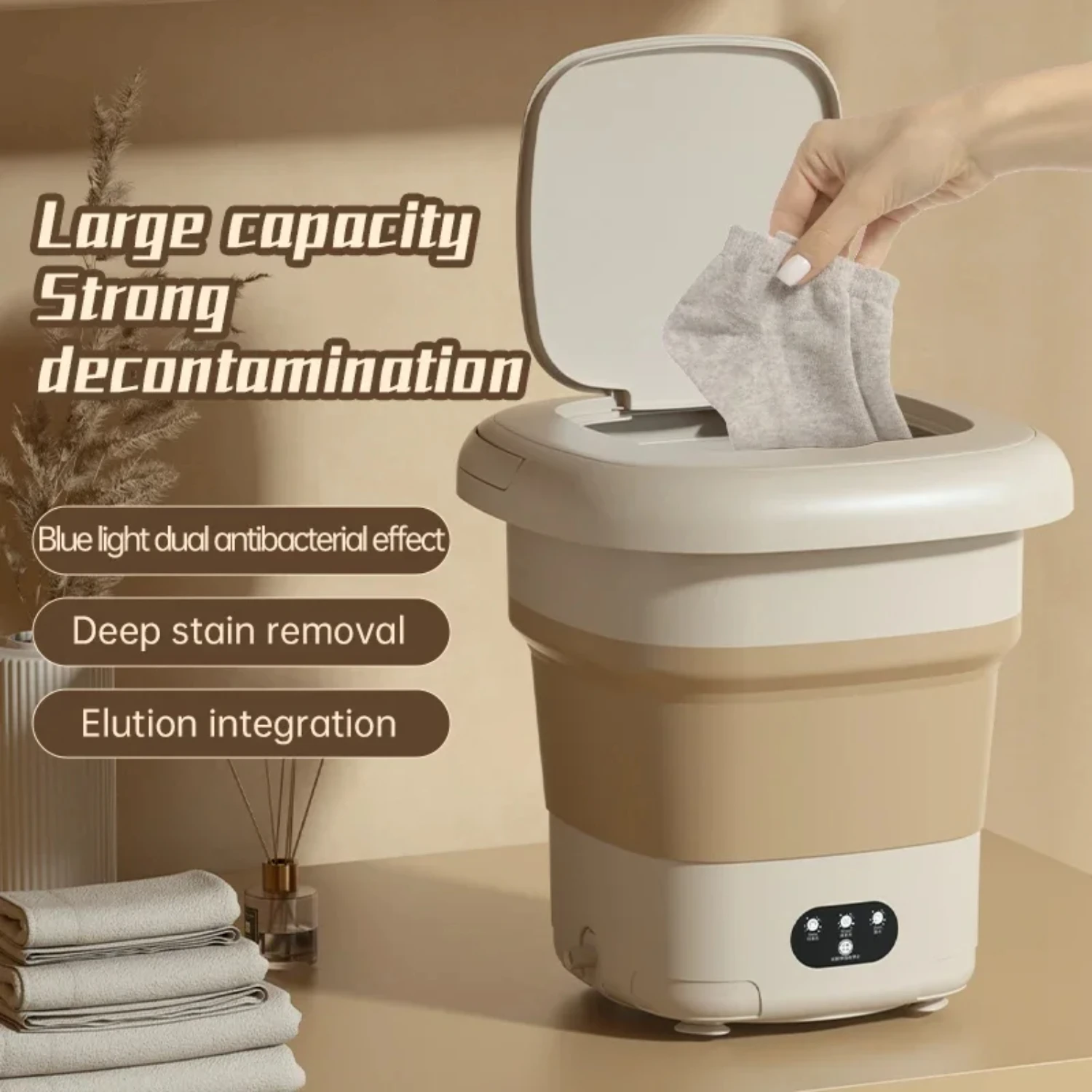 Portable Washing Machine 11L Folding Big Capacity with Clothes Spin Dryer Bucket Travel Underwear Socks Panties Washing Machine
Portable Washing Machine 11L Folding Big Capacity with Clothes Spin Dryer Bucket Travel Underwear Socks Panties Washing Machine