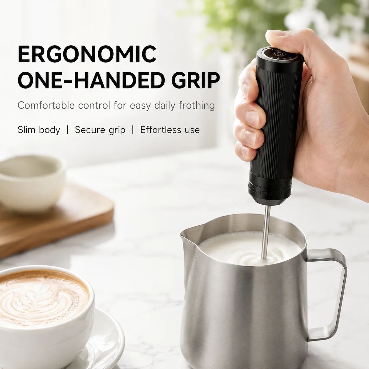 Muvna New Electric Milk Frother Stick,Wireless batidor eléctrico ender for Barista latte art Accessories
Muvna New Electric Milk Frother Stick,Wireless batidor eléctrico ender for Barista latte art Accessories