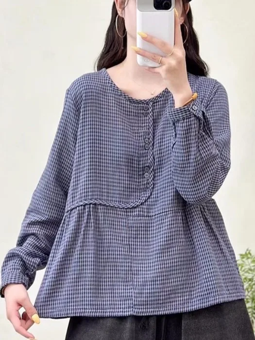 Autumn 2025 round Ne Casual Loose Plaid irt Versatile Fre Sle Women's Classic Cheered Print Casual Loose Fit irt
Autumn 2025 round Ne Casual Loose Plaid irt Versatile Fre Sle Women's Classic Cheered Print Casual Loose Fit irt