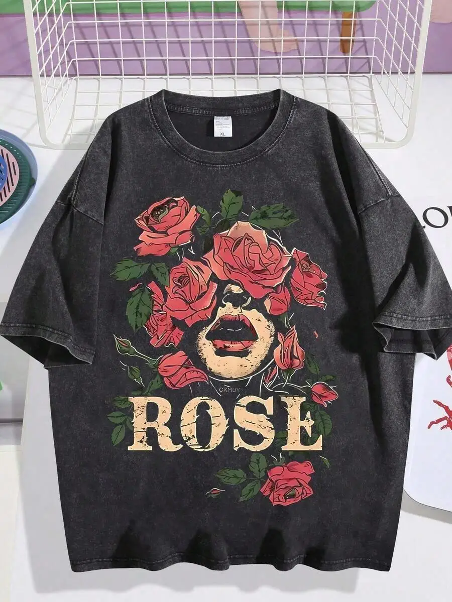 Vintage Floral Print Loose Fit T-Shirt For Men Streetwear Summer Casual Tee
Vintage Floral Print Loose Fit T-Shirt For Men Streetwear Summer Casual Tee
