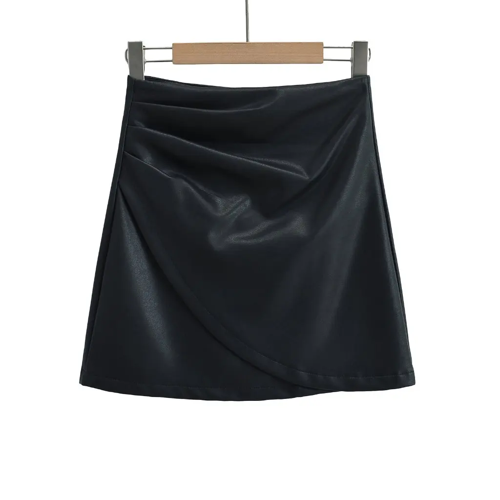 Korean Style High Waist Pleated PU Skirt for Women Autumn Winter A-Line Hip Design Irregular Half Skirt
Korean Style High Waist Pleated PU Skirt for Women Autumn Winter A-Line Hip Design Irregular Half Skirt