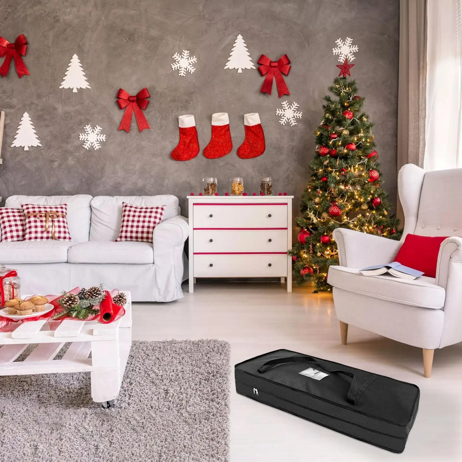 Сумка для хранения рождественских подарков, органайзер для хранения под кроватью с утолщенными ручками, коробка для хранения рождественской упаковочной бумаги
Сумка для хранения рождественских подарков, органайзер для хранения под кроватью с утолщенными ручками, коробка для хранения рождественской упаковочной бумаги